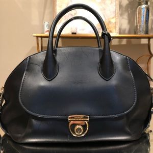 Salvatore Ferragamo black leather bag
